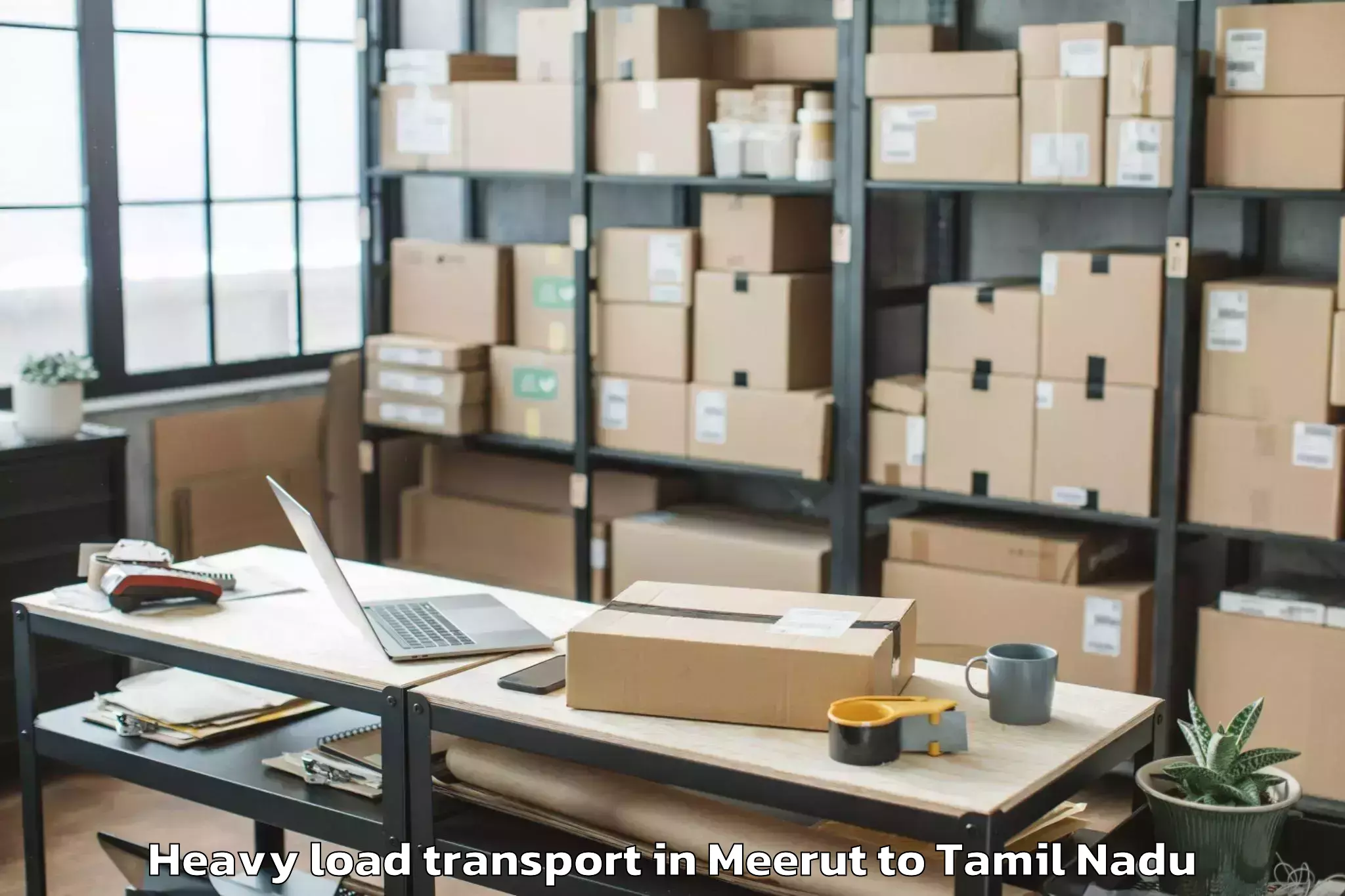 Book Meerut to Poonamallee Heavy Load Transport Online